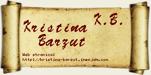 Kristina Barzut vizit kartica